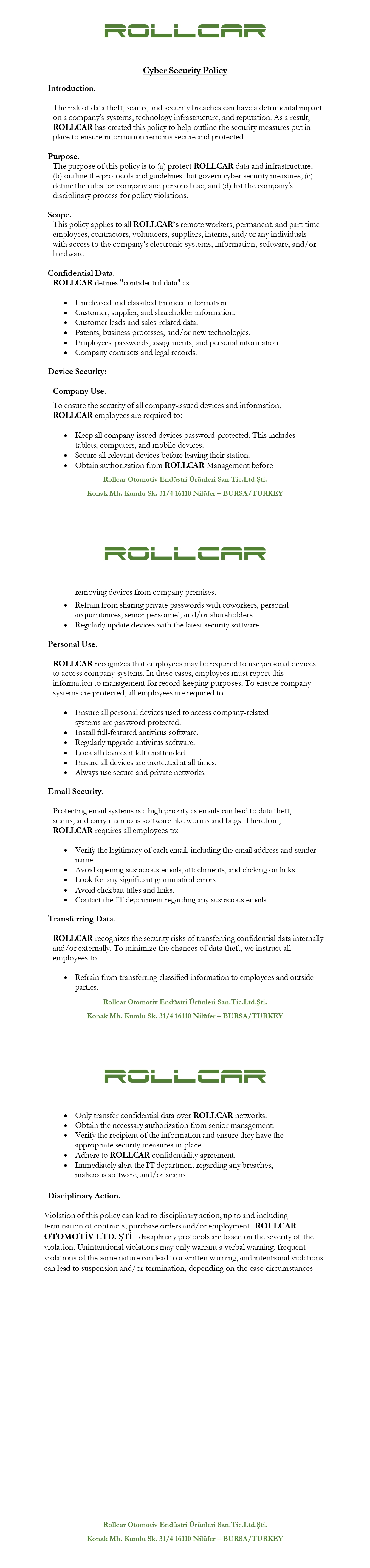 Cyber Security Policy