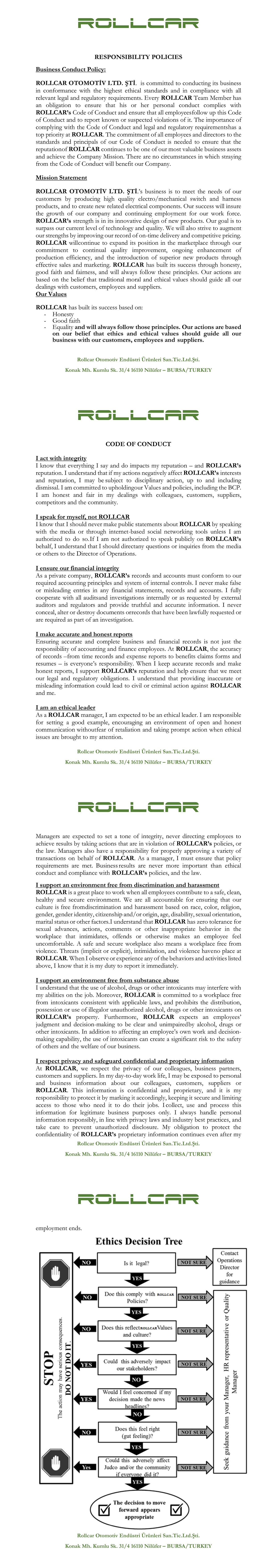 Corporate Responsibility Policy